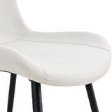 Set Of 6 White Faux Leather Dining Chairs - Furniture Home Direct