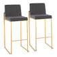 Fuji - Contemporary Design High Back Barstool (Set of 2) - Furniture Home Direct