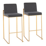 Fuji - Contemporary Design High Back Barstool (Set of 2) - Furniture Home Direct
