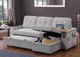 Ashlyn II - 84"W Woven Fabric Reversible Sleeper Sectional Sofa with Storage Chaise - Furniture Home Direct