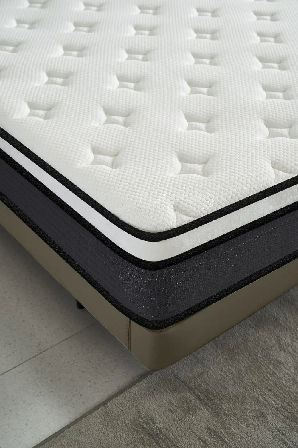 10" Hybrid Pillow Top Mattress A Box With Breathable And Hypoallergenic Design, Medium Firm For Lumbar Support - Furniture Home Direct
