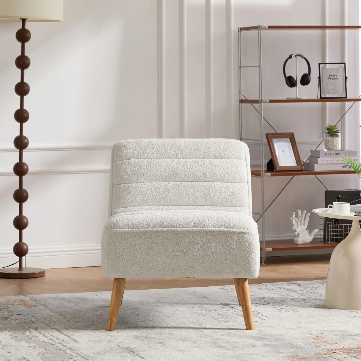 Upholstered Armless Accent Chair - Furniture Home Direct