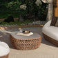 Willow - Oval Woven Patio Coffee Table, Wicker Frame - Furniture Home Direct