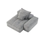 Modern Oversized Modular Sectional Sofa, Sparkling Chenille Fabric Soft Cushion Sofa With 2 Pillows - Furniture Home Direct