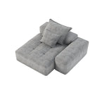 Modern Oversized Modular Sectional Sofa, Sparkling Chenille Fabric Soft Cushion Sofa With 2 Pillows - Furniture Home Direct