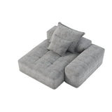 Modern Oversized Modular Sectional Sofa, Sparkling Chenille Fabric Soft Cushion Sofa With 2 Pillows - Furniture Home Direct
