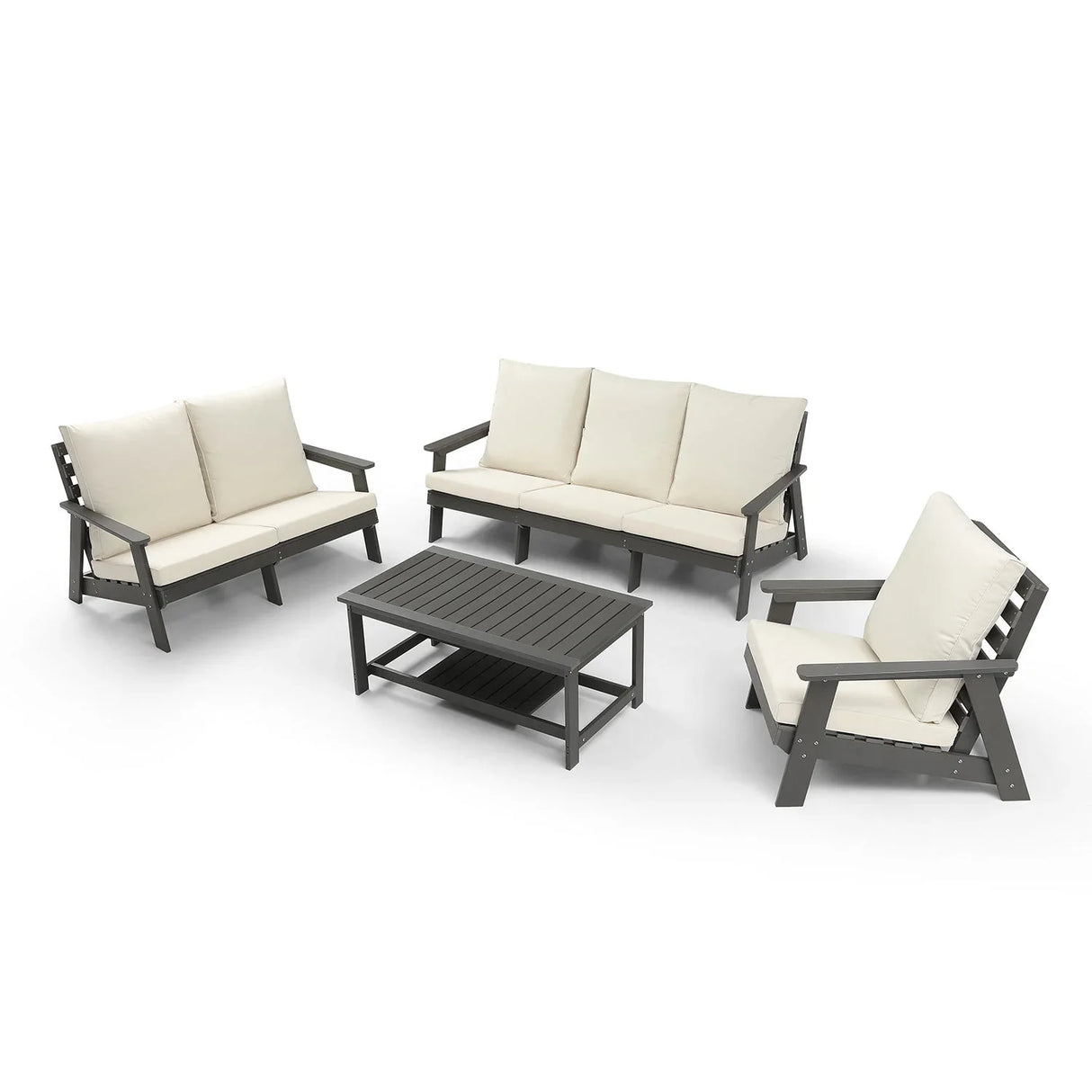 Outdoor Patio Sofa - Beige - Furniture Home Direct