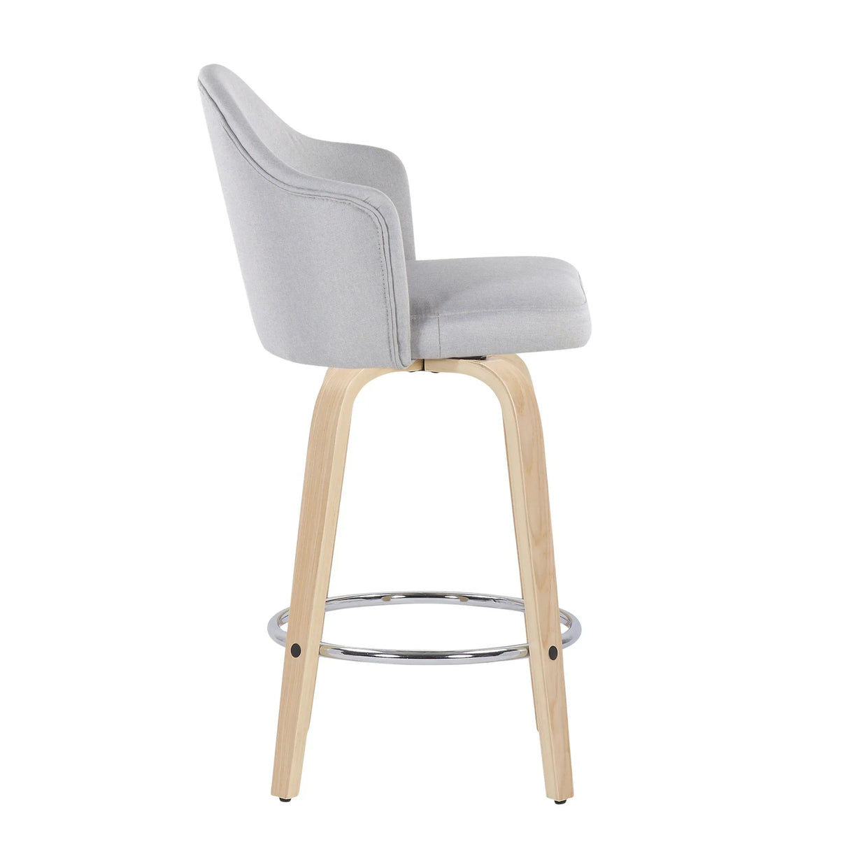 Ahoy - Mid Century Modern Fixed Height Counter Stool With Round Footrest (Set of 2) - Furniture Home Direct