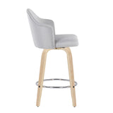 Ahoy - Mid Century Modern Fixed Height Counter Stool With Round Footrest (Set of 2) - Furniture Home Direct