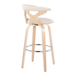 Gardenia - Contemporary Fixed Height Barstool With Swivel With Round Footrest (Set of 2) - Furniture Home Direct