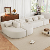 Upholstered Sofa Free Combined Sofa Couch With 2 Chaise Lounge And Five Back Pillows For Living Room - Furniture Home Direct