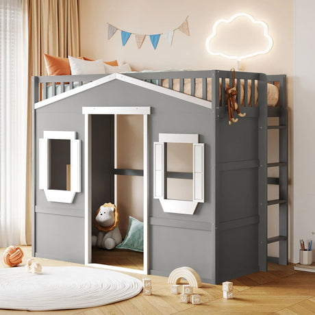 Elegant House Loft Bed With Ladder - Furniture Home Direct