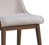 Ginny - Boucle Velvet Side Chair (Set of 2) - Walnut - Furniture Home Direct