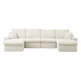 Modern Modular U Shaped Cloud Sectional Couch With Deep Seat And Comfy Chaise - Furniture Home Direct