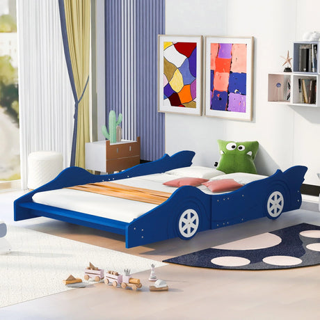 Race Car Shaped Platform Bed & Wheels - Furniture Home Direct