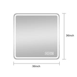 LED Bathroom Mirror, Anti Explosion Glass, Rust Resistant, Anti Fog, Tri Color