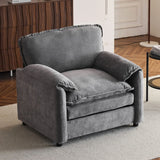 Oversized Reading Armchair With Thick Cushions, High Back Support - Furniture Home Direct