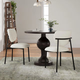 Modern Upholstered Dining Chairs With Metal Legs (Set of 2) - Beige