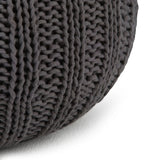 Shelby - Handcrafted Hand Knit Round Pouf - Furniture Home Direct