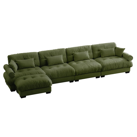 Super Comfort Oversized Modular Sectional Sofa With Movable Ottoman - Furniture Home Direct