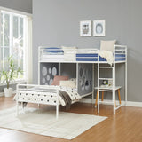 Twin Geo Cutout Colorful L-Shaped Bunk Bed - Furniture Home Direct