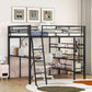 Bed With 3 Layers Of Shelves And Desk, Stylish Frame Bed - Furniture Home Direct