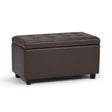 Cosmopolitan - Storage Ottoman - Chocolate Brown - Furniture Home Direct