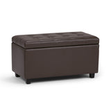 Cosmopolitan - Storage Ottoman - Chocolate Brown - Furniture Home Direct
