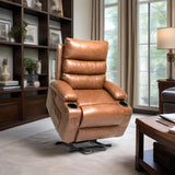 Large Size Electric Power Lift Recliner Chair Sofa With 8 Point Vibration Massage And Lumbar Heat - Furniture Home Direct