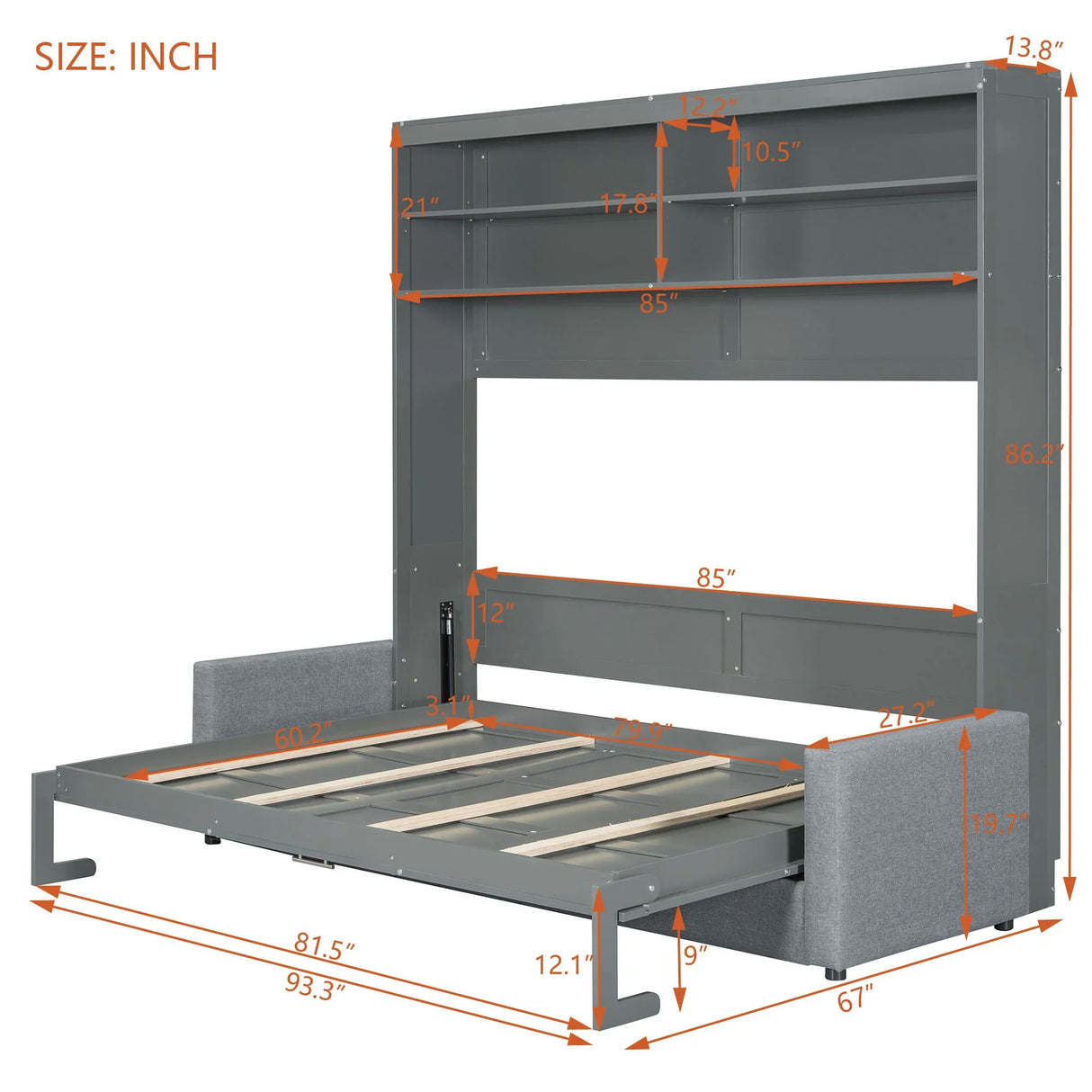 Murphy Wall Bed With Sofa - Furniture Home Direct