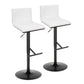 Mason - Contemporary Adjustable Barstool With Swivel With Straight T Footrest (Set of 2) - Furniture Home Direct