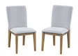 Delphine - Linen Fabric 19" Dining Chair (Set of 2) - Gray - Furniture Home Direct