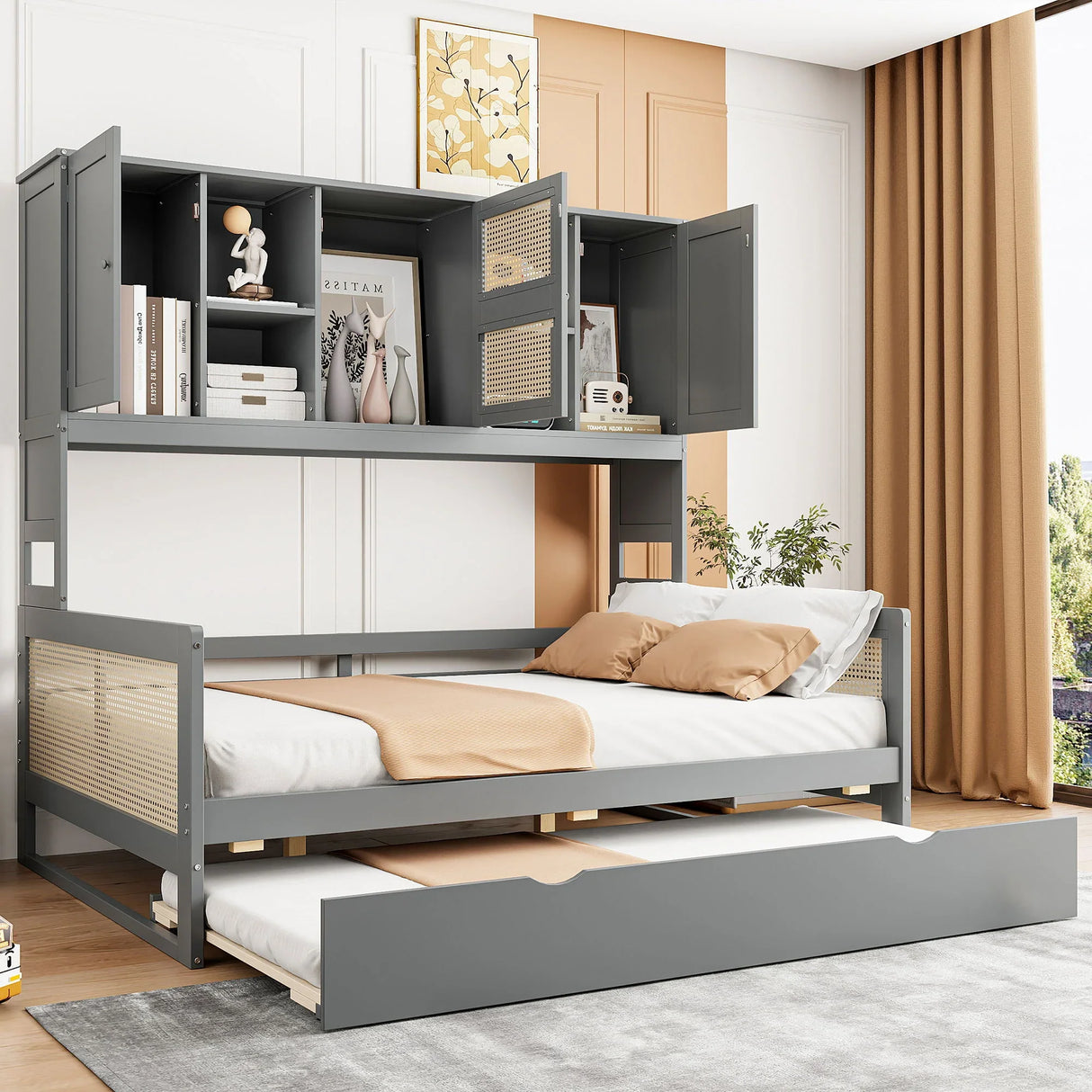 Daybed And All In One Cabinet And Shelf - Furniture Home Direct