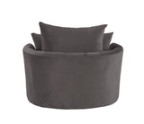 Zunyas - Velvet Accent Chair With Swivel - Furniture Home Direct