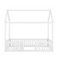 Wood House Bed With Fence And Door - Furniture Home Direct