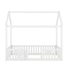 Wood House Bed With Fence And Door - Furniture Home Direct