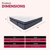 King Size Hybrid Plush Foam Mattress, Soft Polyester Knit Cover, Multi Layer Foam Mattress - White / Gray - Furniture Home Direct