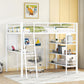 Bed With 3 Layers Of Shelves And Desk, Stylish Frame Bed - Furniture Home Direct