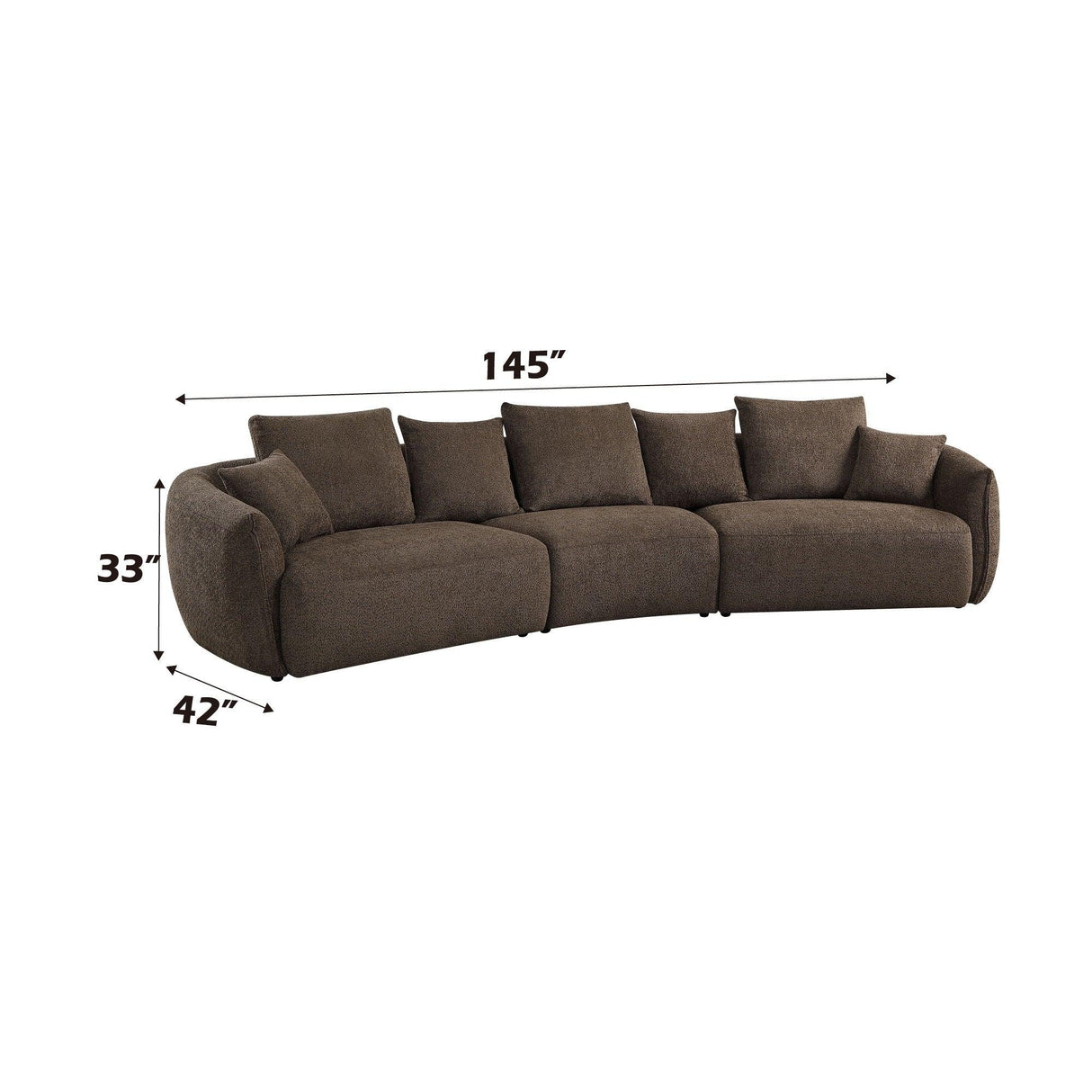 Bash - Anthology Boucle Sofa With Pillows - Brown - Furniture Home Direct