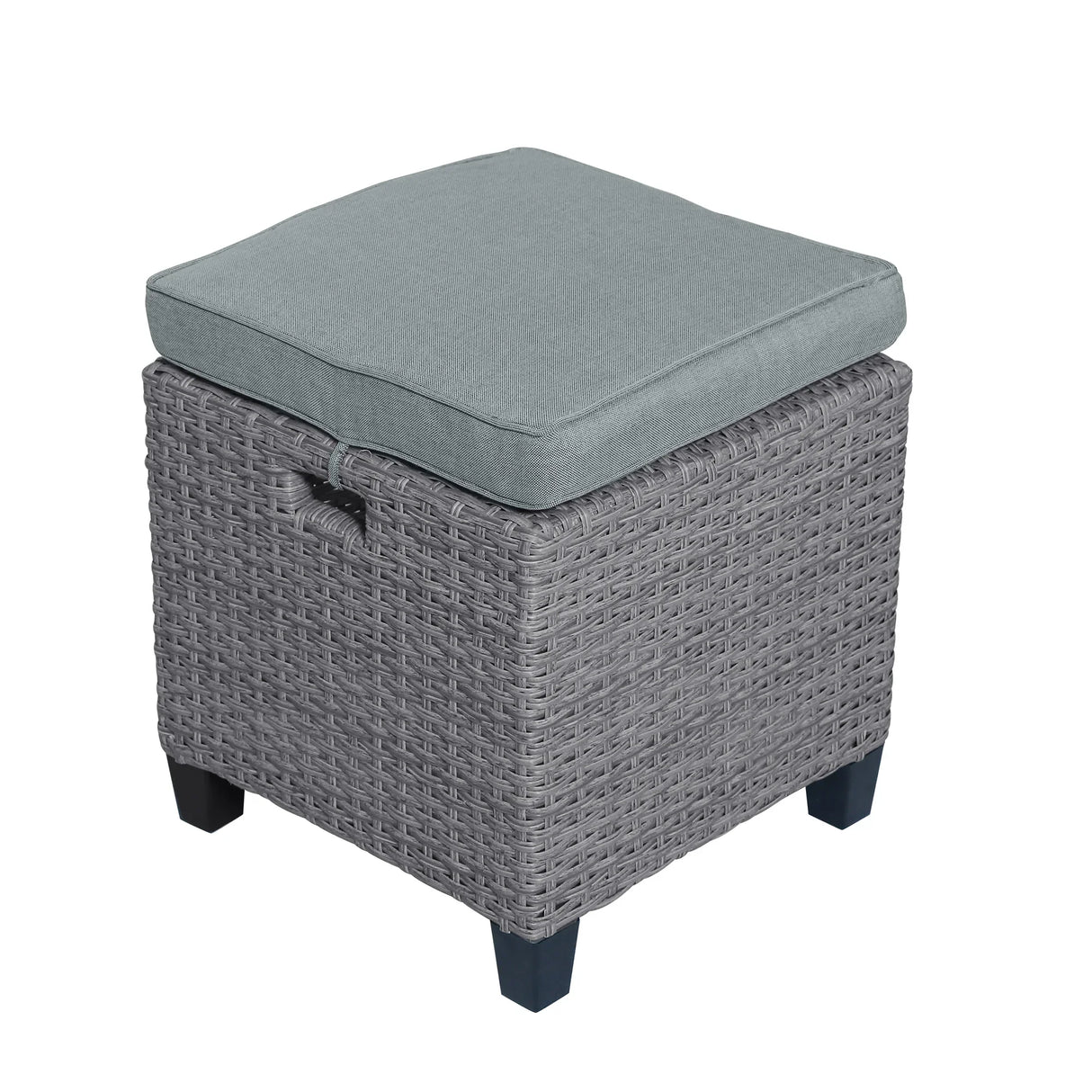 6-Piece Outdoor Wicker Set - Gray - Furniture Home Direct