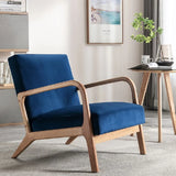 Classic Mid-Century Modern Accent Chairs, Open Framed Armchair With Cushioning - Furniture Home Direct