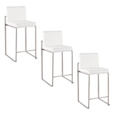 Fuji - Contemporary High Back Counter Stool, Functional Design - Furniture Home Direct