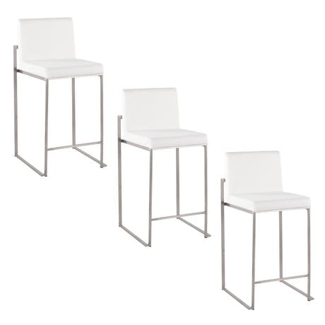 Fuji - Contemporary High Back Counter Stool, Functional Design - Furniture Home Direct