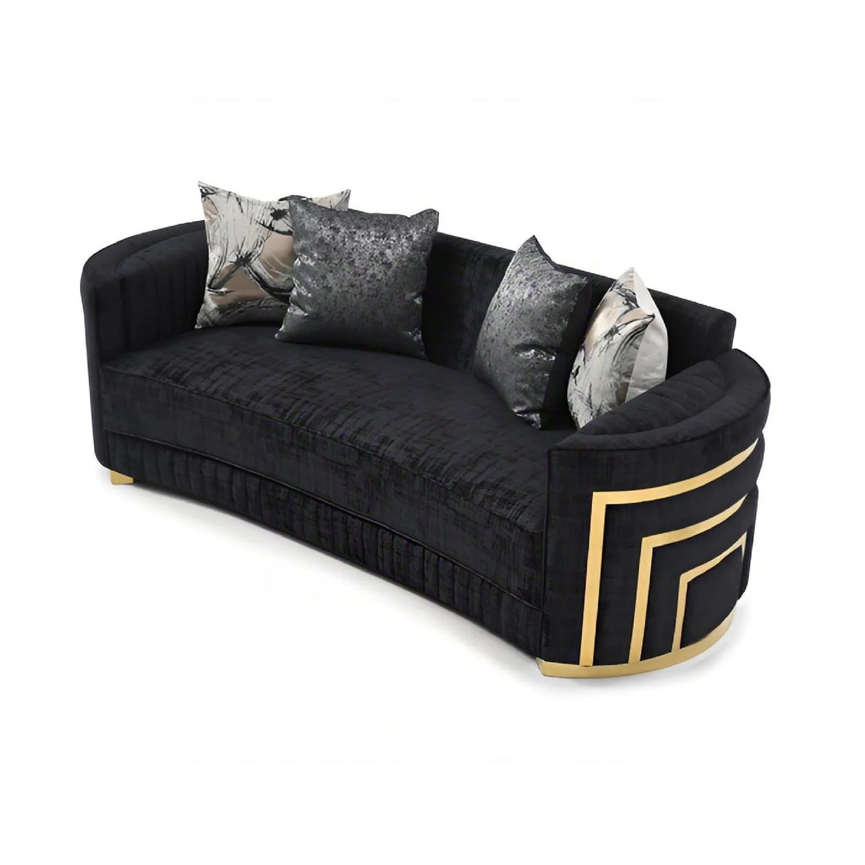 Soledad - Sofa With Upholstery And Hued Accents - Black - Furniture Home Direct