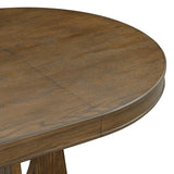 Dining Set Round Table With Four Upholstered Chairs Walnut - Furniture Home Direct