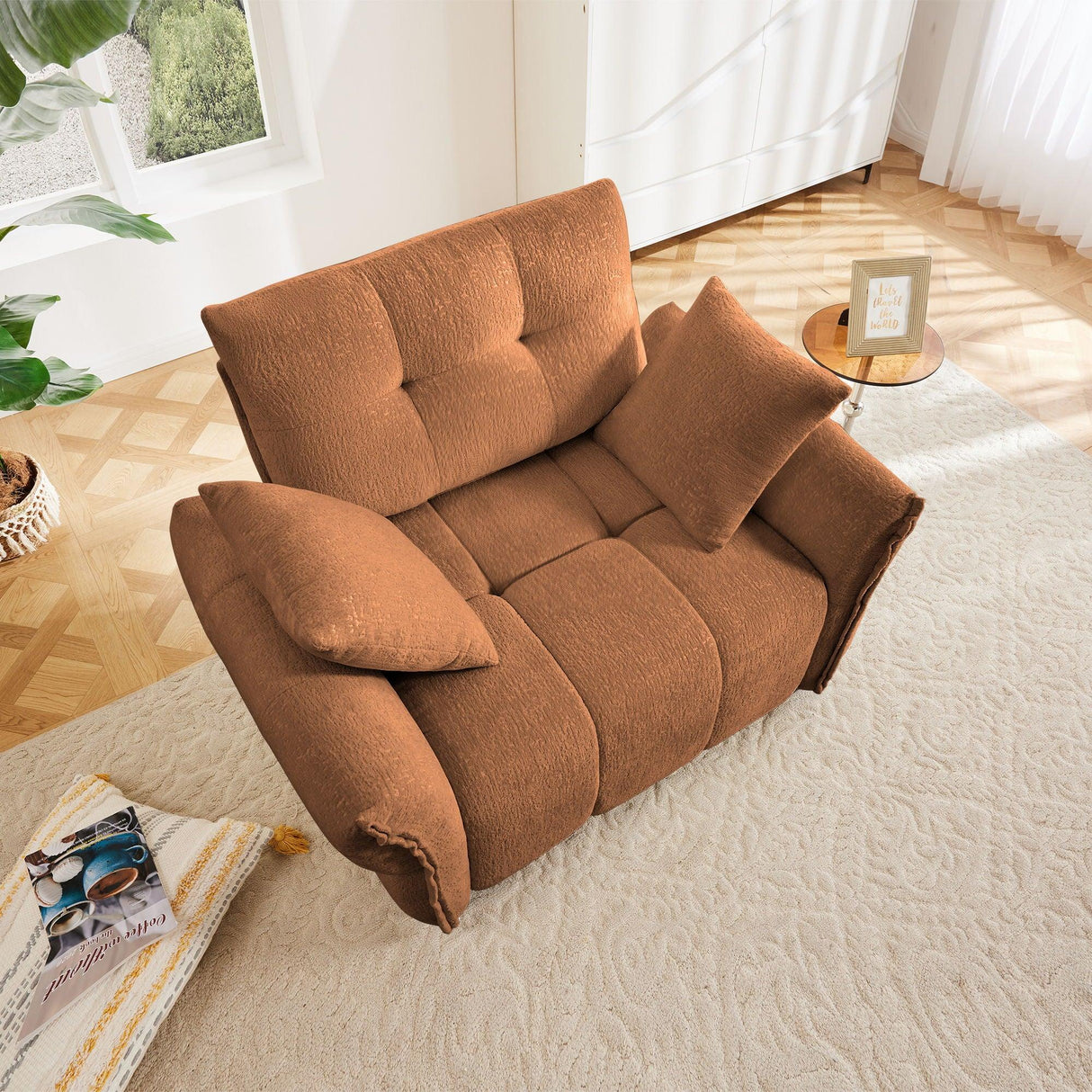 Modern Ergonomic Single Seater Sofa With High Resilience Cushions - Furniture Home Direct