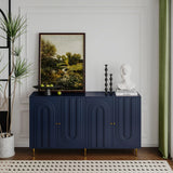 Modern Lacquered 4 Door Cabinet Sideboard Buffet Server Cabinet Storage Cabinet, For Living Room, Entryway, Hallway, Office, Kitchen And Dining Room - Furniture Home Direct