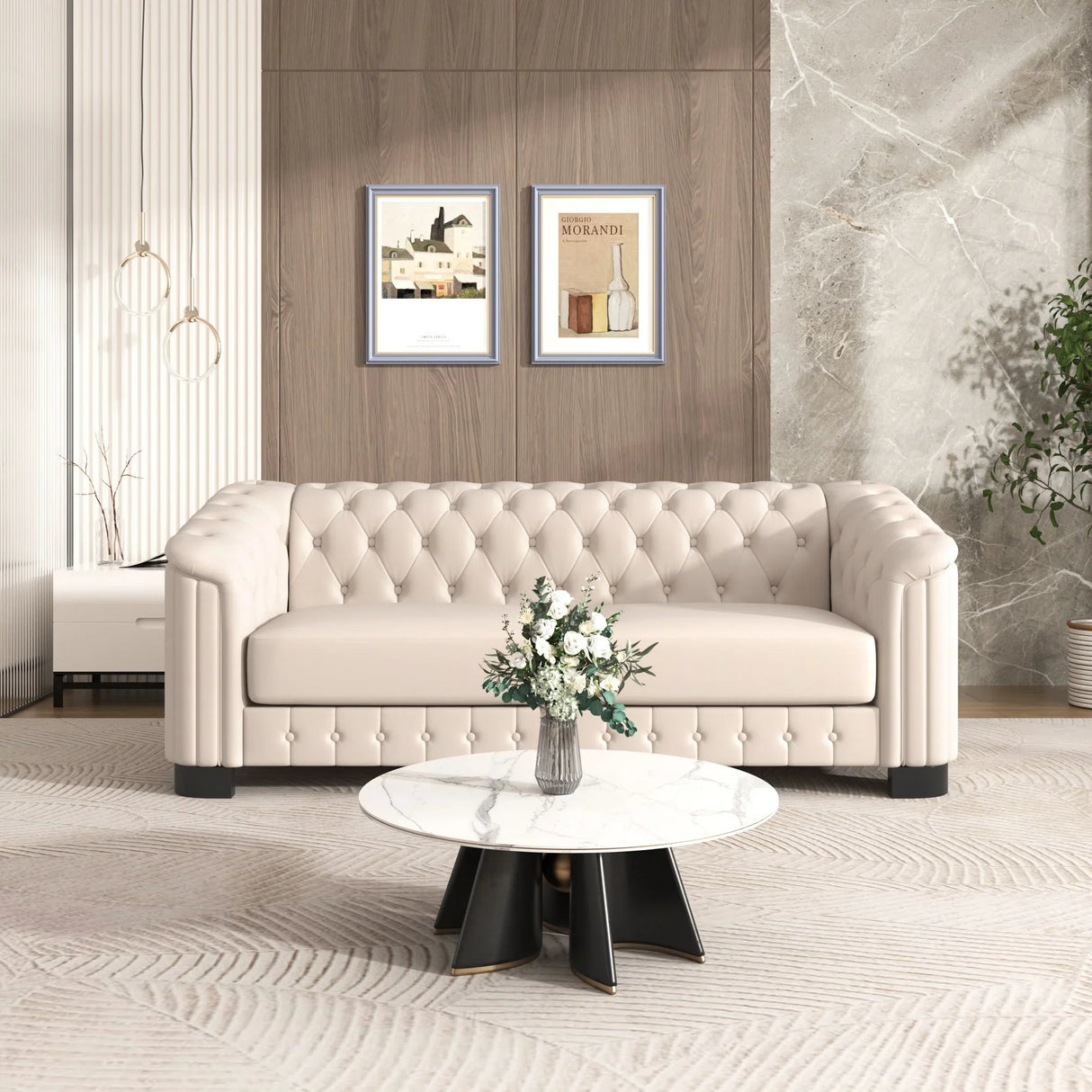 Sofa With Thick Removable Seat Cushion, 3 Seater - Furniture Home Direct