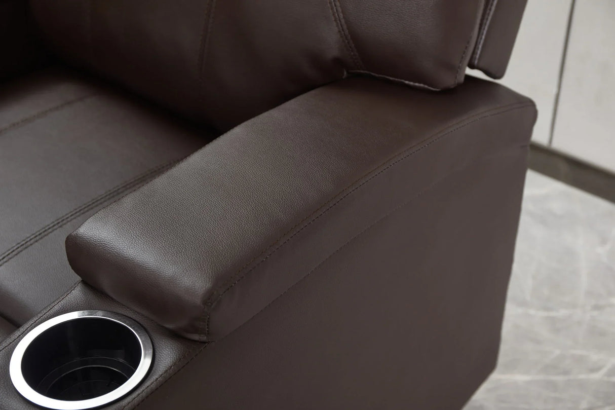 Modern Recliner Chair With Cup Holders, Remote Control - Furniture Home Direct
