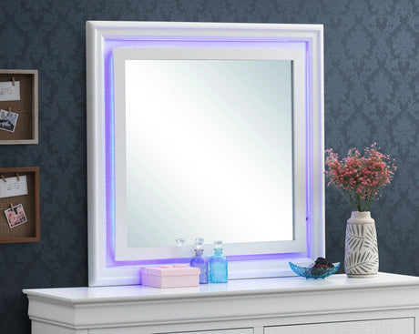Elegant Transitional LED Mirror - Furniture Home Direct